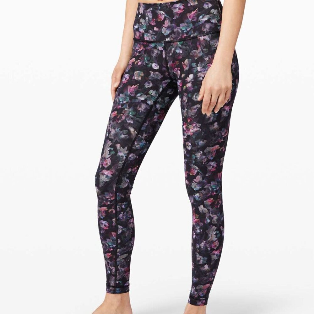 🌸 Lululemon WunderUnder High-Rise Tight 28" Luxtreme - Floral Multi Sz 8 🌸 - Picture 3 of 11
